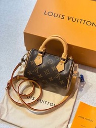 LV Louis Vuitton speedy nano mini pillow bag LV nano old flower pillow bag 😘😘😘😘