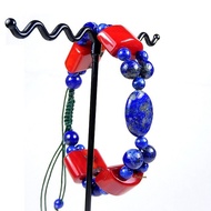 Pearl Forest~Until.most Beautiful Design~Aka Coral Natural Afghanistan Lapis Lazuli Bracelet.safe.he