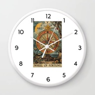 Jam Dinding Kartu Tarot Roue de la Fortune Roue de la Fortune