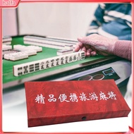 {halfa}  Compact Mahjong for Home Use Miniature Mahjong Tiles Portable Mini Mahjong Game Set Classic Chinese Mahjong for Travel Parties Lightweight Compact Mahjong Set for Home