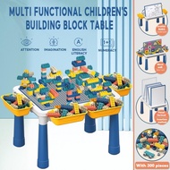 Kids Multifunctional Building Block Table - Study Desk Play Station Learning & Art Activity Center f