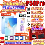 🔥SG Stock+10%Off🔥2024 New Upgrade 5G 11.5 inch Android 14 Tablet 16+512GB 10Core Support SIM+Dual 4G/5G/LTE/WIFI Bluetooth5.4 20000mAh Battery 3200W  Google Wps Excel Youtube Game Tab 平板电脑