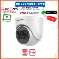 HIKVISION DS-2CE76D0T-ITPFS 2MP Audio Indoor Fixed Turret Camera (Local SG Seller)