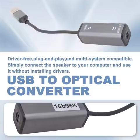 (ABDH) USB to Optical Audio Converter 16bit/96KHZ Audio Adapter USB to SPDIF Adapter for Connecting 