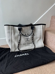Vintage 絕版Chanel deauville tote bag 沙灘袋