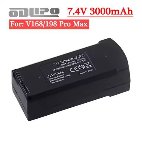 Original 7.4V 3000Mah Drone Lipo Battery For V198 V198PRO V198MAX V168PRO V168MAX GPS Drones Quadcop