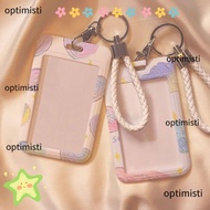 OPTIMISTI Business Card Holder, Plastic Credit Card Holders, Cute ID Card Sleeve Student