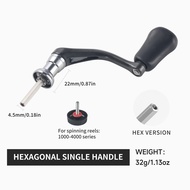 Haut Ton | HAUT TON Carbon Fiber Single & Double Replacement Reel Handle Lightweight Accessory Durab