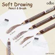 Eyebrow PENCIL W/ SOFT BRUSH Head And Comb ODBO Drying &amp; DRAWING OD760