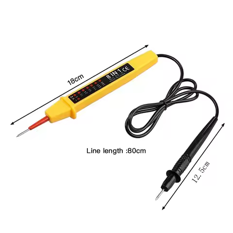 8-In-1 Tester Voltage AC DC 6-500V Auto Electrical Pen Circuit Detector Tester For Home Wiring Inspe