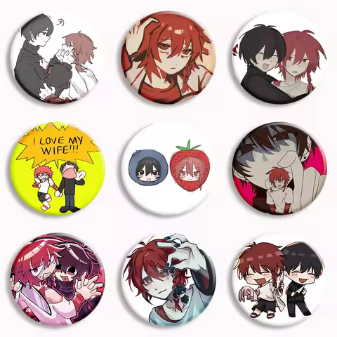 Zeno Remake Anime Soft Button Pin Maeno Aki and Tsugino Haru Fan Art Brooch Badge Bag Decor Accessor