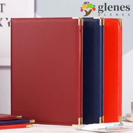 GLENES A4 Agreement Folder, PU Leather Protective Certificate Diploma Cover, Durable Corner Slots Mu