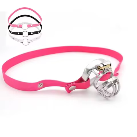 Male Chastity Cage Anti-off Device Elastic Band Auxiliary Belt ONLY Adjustable Rope Les Scrotum Ring