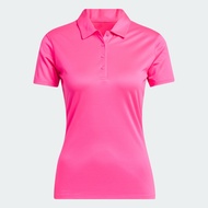 adidas Golf Womens Solid Performance Short Sleeve Polo Shirt Women Pink IN9920