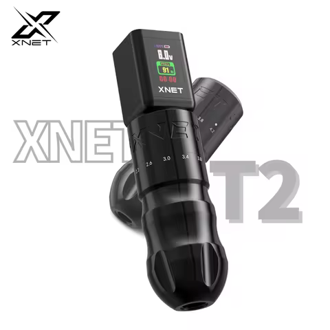 XNET T2 Rotary Tattoo Pen With Wireless RCA Power Supply 2000mAh Adjustable Stroke Makeup Microplast