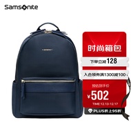 新秀丽（Samsonite）双肩包电脑包13英寸女背包学生书包通勤商务休闲旅行 TQ4 海军蓝