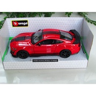 Bburago 1/32 Ford Mustang Shelby GT500 Red 2020 Sport Car (13cm) Diecast Toy Model Car koleksi keret
