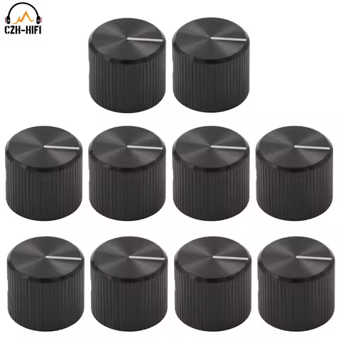 10pcs Mini CNC Machine Solid Aluminum Pointer Knob Button Cap Guitar AMP DJ Mixer Radio CD DAC Rotar