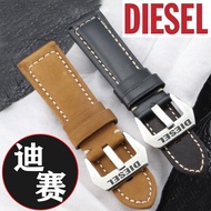 Diesel Diesel Genuine Leather Watch Strap Large Dial Three Eyes DZ7333 7348 4318 Men Women Strap 22m