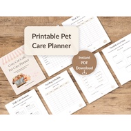 Pet Care Planner PDF, Printable A4 & US Letter, Cat Care Tracker, Instant Digital Download