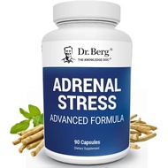 Dr. Berg’s Adrenal Stress Advanced Formula - 90 Capsules Adrenal Support Supplements for Stress, Moo