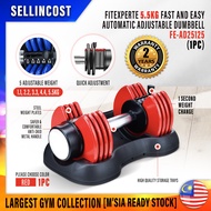 SellinCost FitExperte 5.5kg Automatic Adjustable Dumbbell Set 2.5lb-12.5lb / 1.1kg - 5.5kg Weighlift