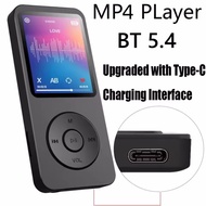 1.8 Inch MP4 Music Player HiFi Type-C Bluetooth 5.4 Walkman with FM Alarm Clock E-Book Sports Runnin