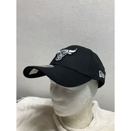 NE 9 Forty Chicago Bulls Black Cap White Logo Baseball Cap Snapback Adjustable