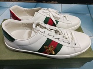 9成新 Gucci小蜜蜂小白鞋 男鞋 G8 UK8號 歐碼42.5 聖誕禮物 新年禮物