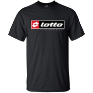 T-SHIRT LOTTO BLACK COTTON AND MICROFIBER