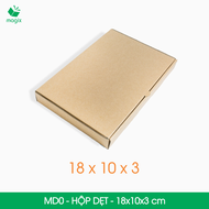 MD0 - 18x10x3 cm - 100 hộp carton dẹt - Hộp đóng hàng hộp nắp gài hộp quà | Magix Packaging