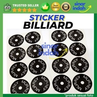 Stiker Billiard Penanda Meja Biliar Sticker Bilyard Titik Hitam Bola