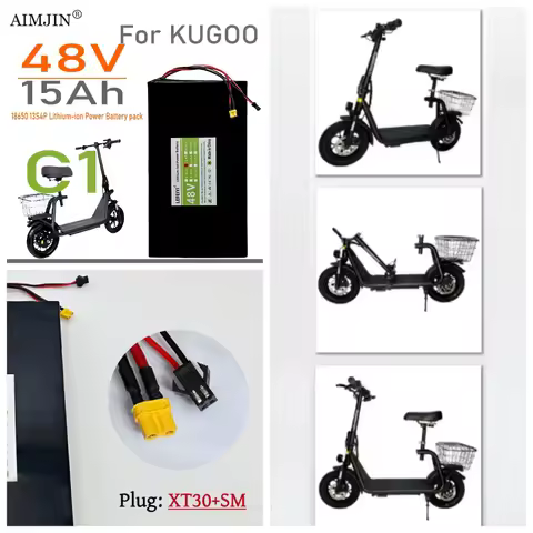 Li-ion battery pack 48V 13S4P 15AH For Kugoo C1 plus/C-seat electric scooter/kugoo jilong/kugoo/adul