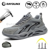 Ready Stock Safety Shoes Four Seasons Anti-Slip Protective Shoes Work Shoes Safety Shoes Flying Woven Breathable Safety Shoes Wear-Resistant Protective Shoes Welding Shoes Solid So