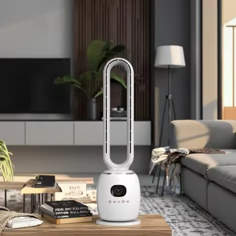 Bladeless Fan Air Circulation Floor Home Portable Lower Noise Electric Fan Hot Cool Bladeless Fan