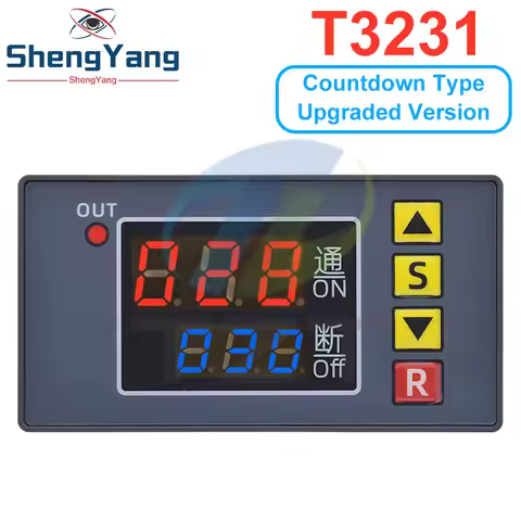 TZT AC 110V 220V T3231 Digital Time Delay Relay LED Display Cycle Timer Control Switch Adjustable Ti
