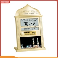 {bolilishp}  Temperature Display Wall Clock World Time Wall Clock Digital Azan Prayer Clock with Lcd Display World Time Temperature Alarm Home Office Decor