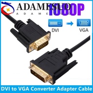 ADAMESUO Dvi 24+1 To Vga Cable, 15-pin VGA DVI 24+1 Dvi To VGA Cable Adapter, Male To Male Pure Copp