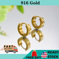 Subang Emas 916 gold earring Emas 916 anting 916  Earring 耳環 earrings for women  barang kemas 916 earrings