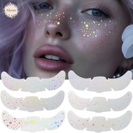 AHOUR 6 Sheets Glitter Freckles Stickers, Heart Star Pattern Waterproof Fake Freckles Stickers, Tren