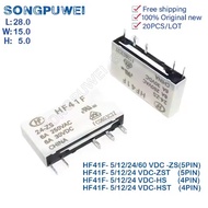 2PCS HF41F - 05 012 024 -ZS -HS -ZST -HST 41F-C2-1 HF41F-012-ZS 5PIN 6A HF41F-024-ZS Relays 5V 12V 2