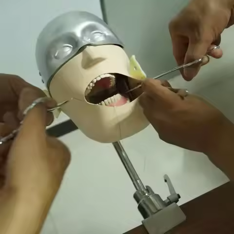 Stainless steel head model NISSIN Dental manikins and models Phantom Head Dental Teaching demonstrat
