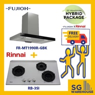 FR-MT1990R-GBK/ RB-3SI FUJIOH CHIMNEY HOOD RINNAI INNER BURNER HOB