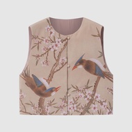 เสื้อกั๊กไหมยืดหยุ่น ICICLE ฤดูใบไม้ผลิ 2025 สำหรับผู้หญิง ความยาวสั้น คอกลม แขนกุด ทรงหลวม สไตล์ทำง