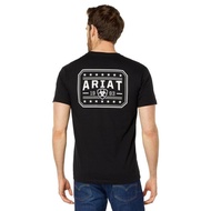Ready Stock ariat Mens Top Printed Pure Cotton T-Shirt Trendy All-Match Men Women Same Style Top S-5