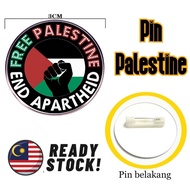 Pin Flag Pin Bendera Free Palestine Pin Brooch Badge Button Aksesori Pin Tudung Palestine