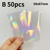 Isi 50 Sleeve Postcard 5.8x8.7cm Laser Flashing Card Sleeves Inner Sleeve Hologram
