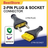 250V 2 Pin Plug Male / Female DIY Plug 2 Pin Socket Plug Connector Plug Socket Kepala Plug Socket 2 