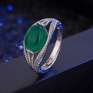 HOT SALE! [ของแท้ 100% ส่งไว!] หยกพม่า เเหวน แหวนผู้หญิง แหวนมงคลนำโชค Jade Ring แหวนหยกเลสเงิน แหวนหยก แหวนพลอย แหวนหยก แหวนครุฑ แหวนเงินแท้ 925 ​ประดับ หยก ของขวัญเซอไพร์