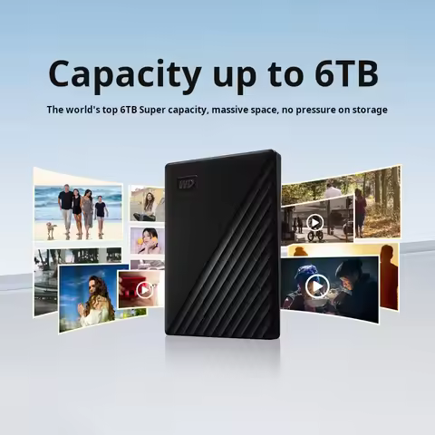 Western Digital (WD) 6TB Portable Hard Drive, USB 3.0, My Passport Series, 2.5-Inch Mechanical Hard 